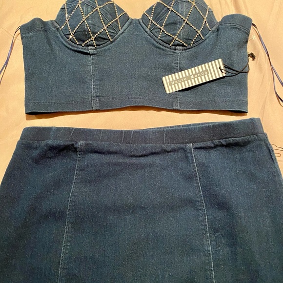 Soft Denim Skirt Set by Haute Monde - Picture 5 of 6